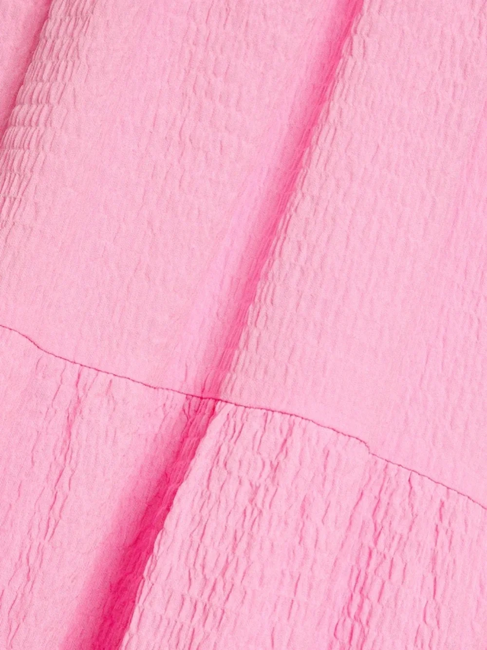 Lulu's Let the Sun Beam Pink Tie-Straps Tiered Midi Dress With Pockets - Picture 5 of 13